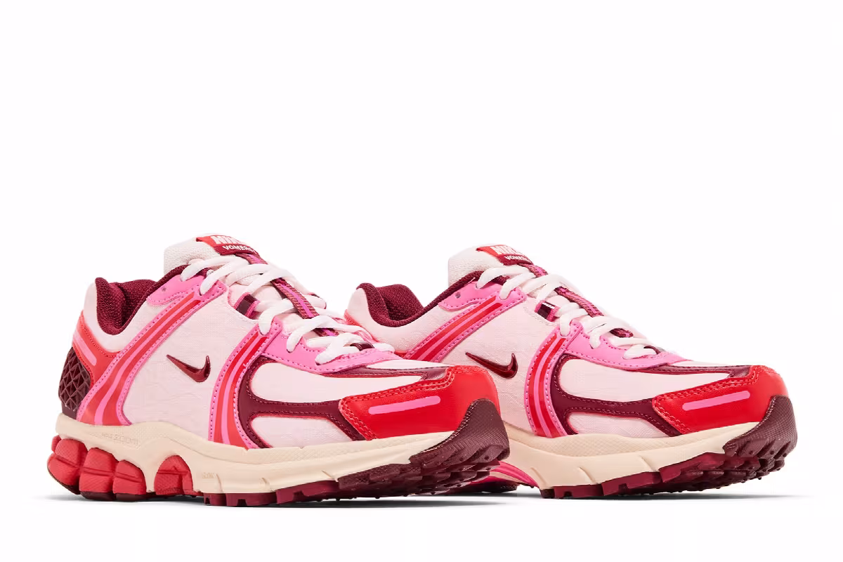 Nike Women's Air Zoom Vomero 5 Light Soft Pink Team Red, view 9