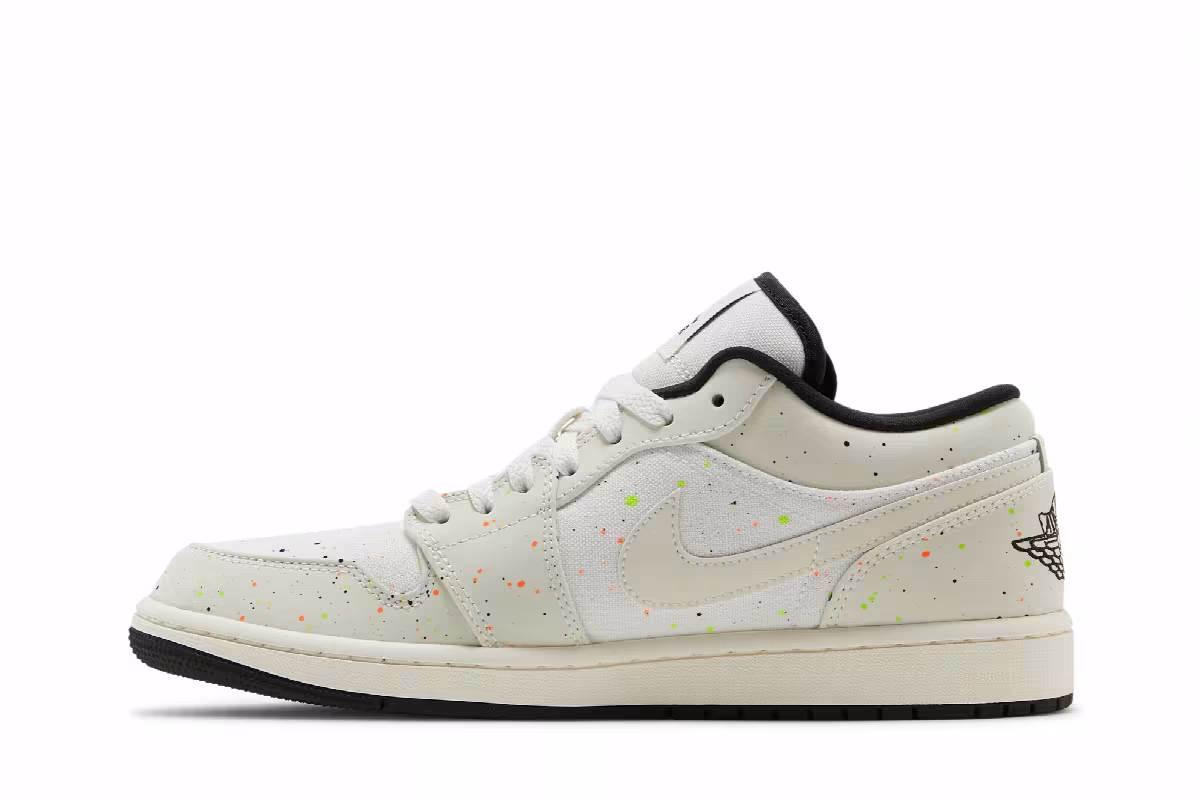 Air Jordan 1 Low Brushstroke Swoosh - Paint Splatter, view 4