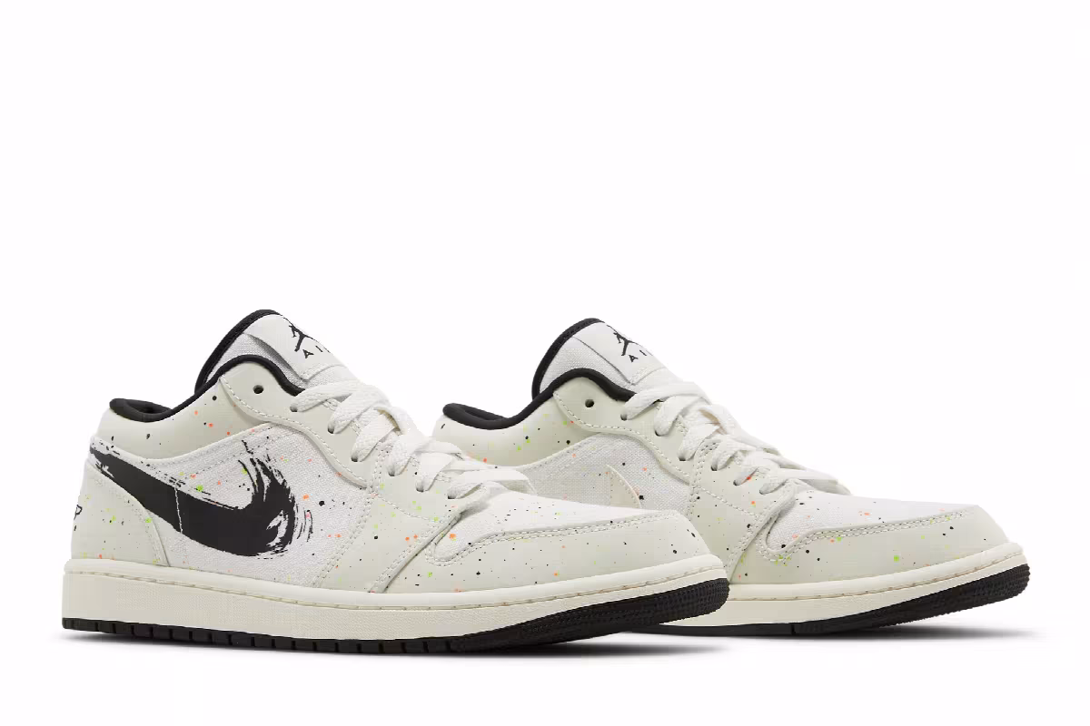 Air Jordan 1 Low Brushstroke Swoosh - Paint Splatter, view 9