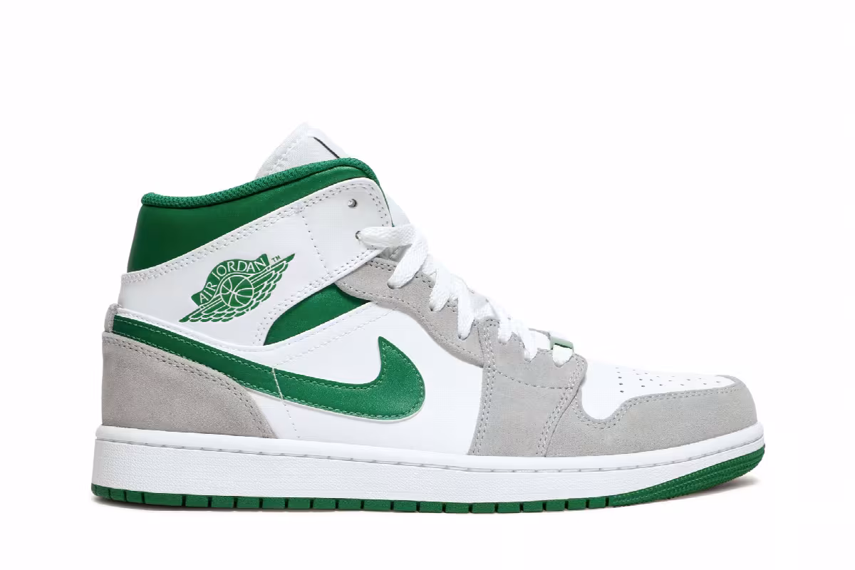 Air Jordan 1 Mid SE Grey Pine Green, view 2