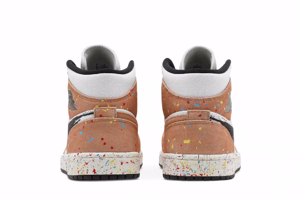 Air Jordan 1 Mid SE Brushstroke Paint Splatter, view 7