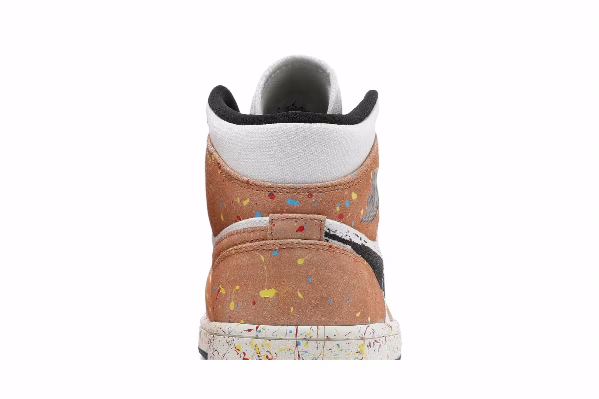 Air Jordan 1 Mid SE Brushstroke Paint Splatter, view 8