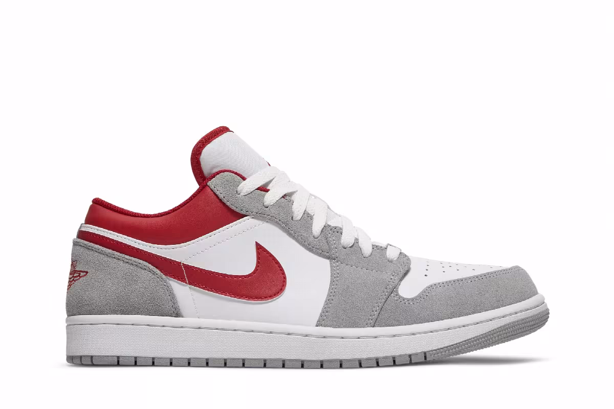 Air Jordan 1 Low SE Light Smoke Grey Gym Red, view 2