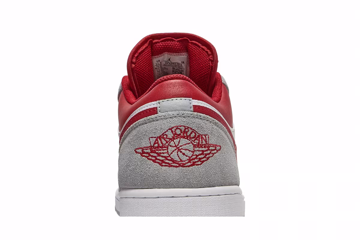 Air Jordan 1 Low SE Light Smoke Grey Gym Red, view 8