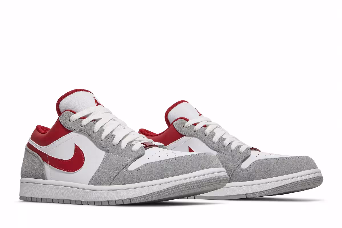 Air Jordan 1 Low SE Light Smoke Grey Gym Red, view 9