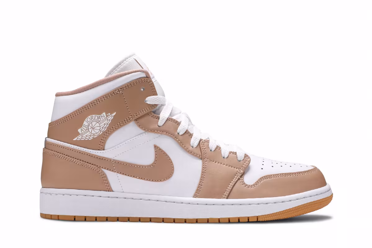 Air Jordan 1 Mid Tan Gum, view 2