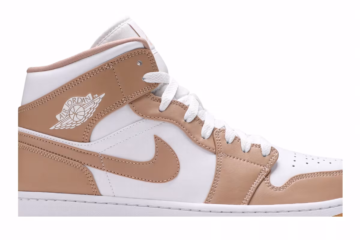 Air Jordan 1 Mid Tan Gum, view 3