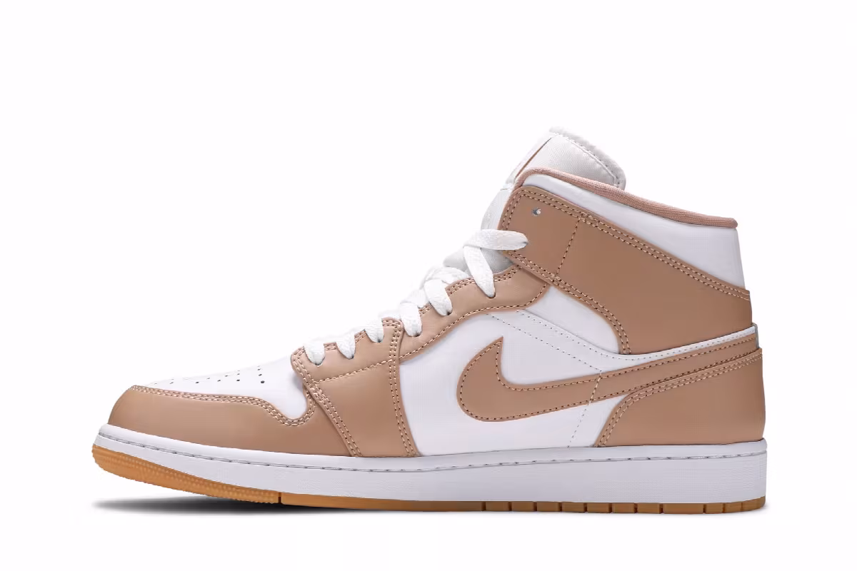 Air Jordan 1 Mid Tan Gum, view 4