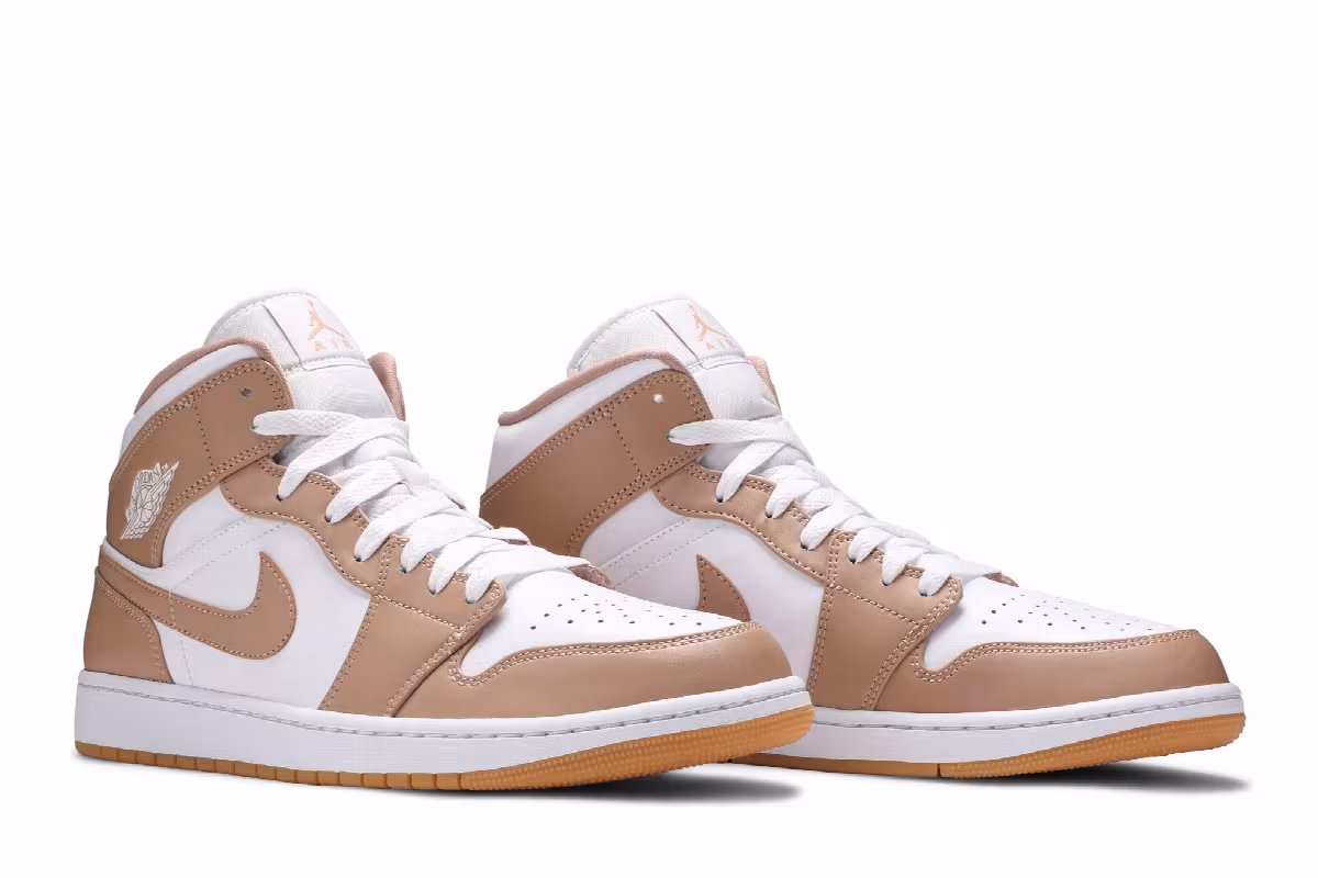 Air Jordan 1 Mid Tan Gum, view 9