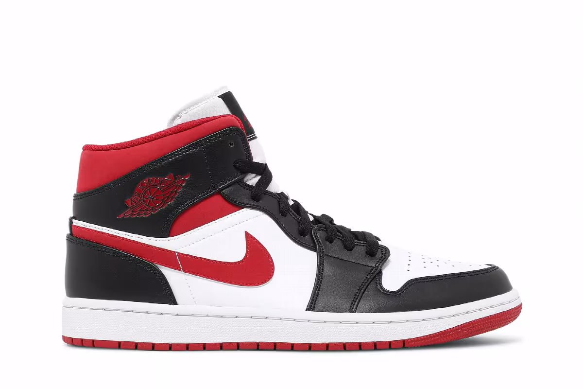 Air Jordan 1 Mid Black Gym Red, view 2