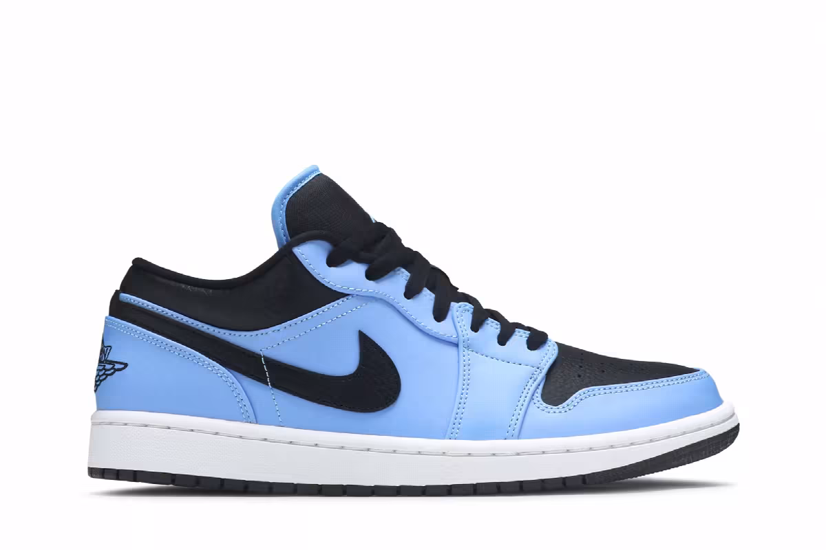 Air Jordan 1 Low University Blue Black, view 2