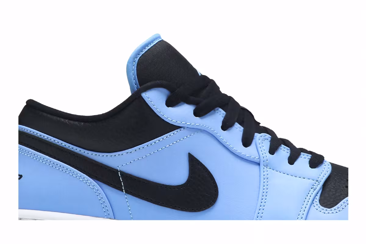 Air Jordan 1 Low University Blue Black, view 3