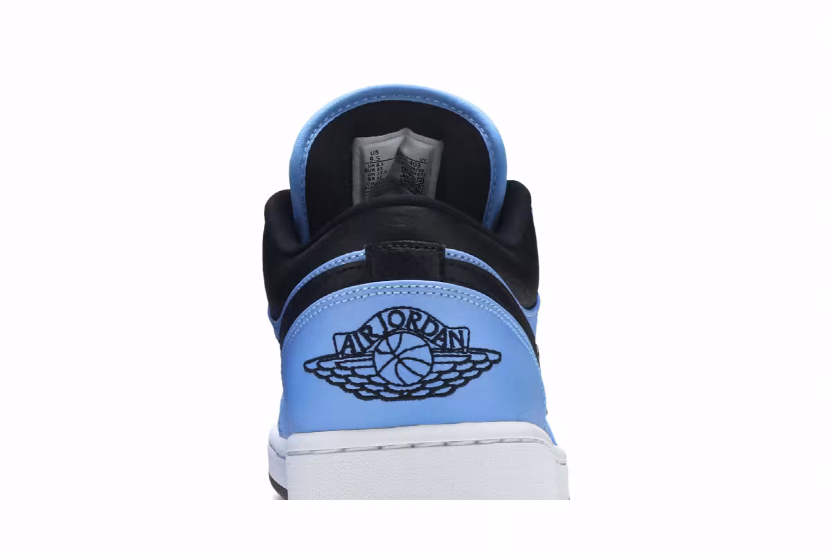 Air Jordan 1 Low University Blue Black, view 8