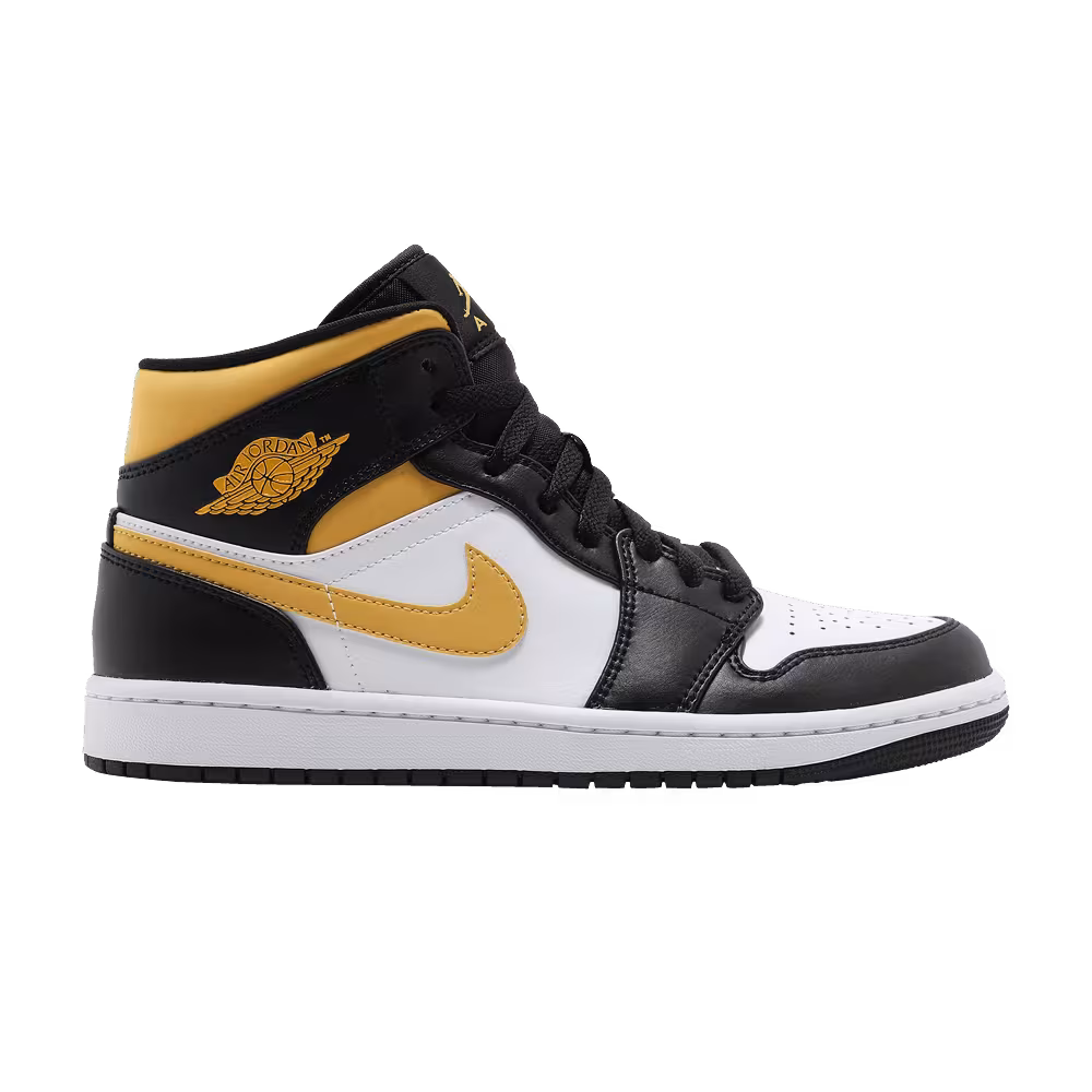 Air Jordan 1 Mid Black University Gold