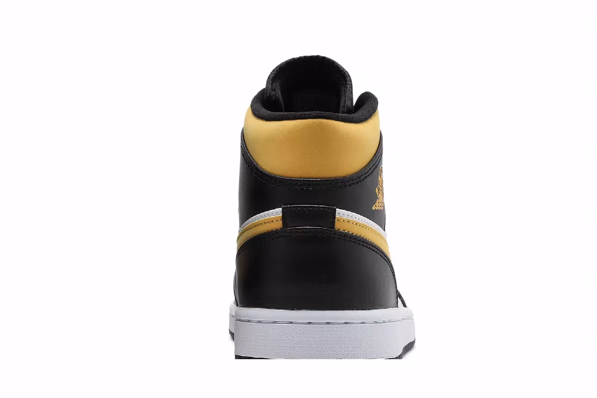 Air Jordan 1 Mid Black University Gold, view 8