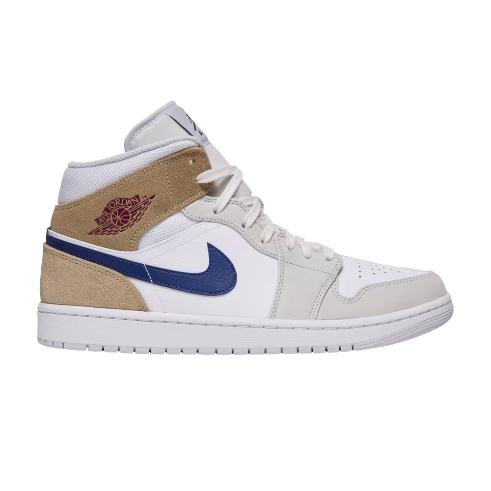 Air Jordan 1 Mid White Khaki Blue Void