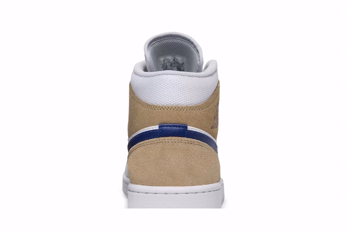 Air Jordan 1 Mid White Khaki Blue Void, view 8