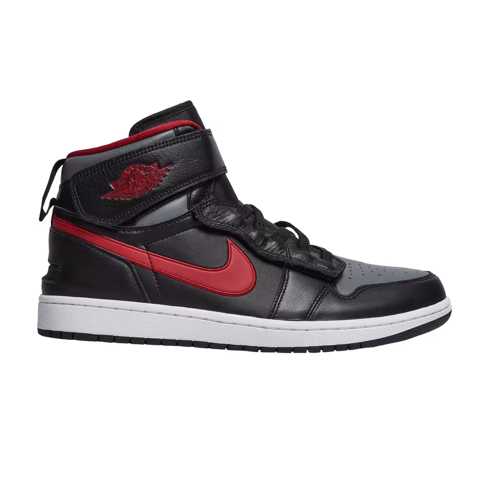 Air Jordan 1 High FlyEase Smoke Grey Gym Red