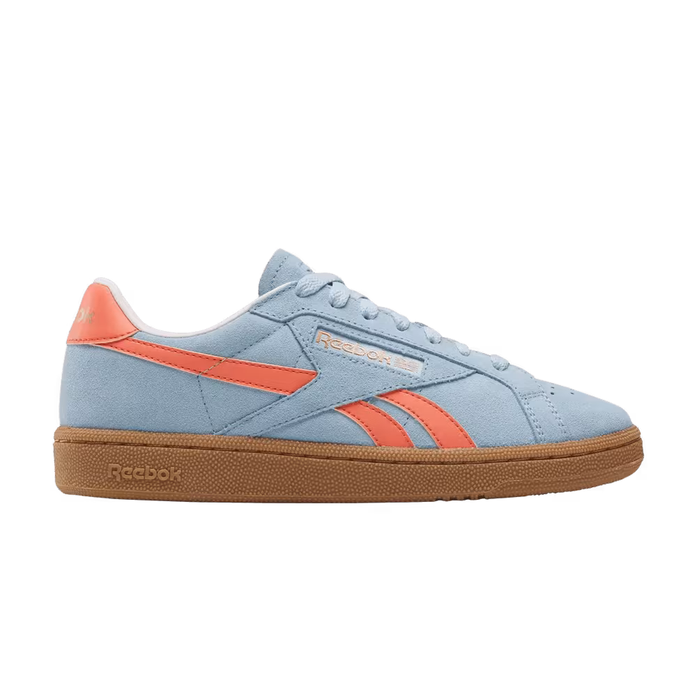 Reebok Women's Club C Grounds UK Soft Blue Supercharged Coral