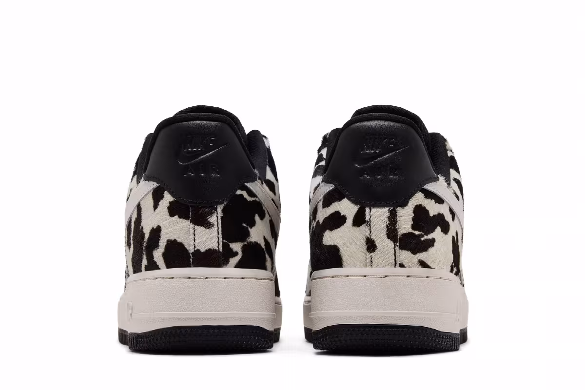 Nike Women's Air Force 1 Low Cow Print Black, view 7