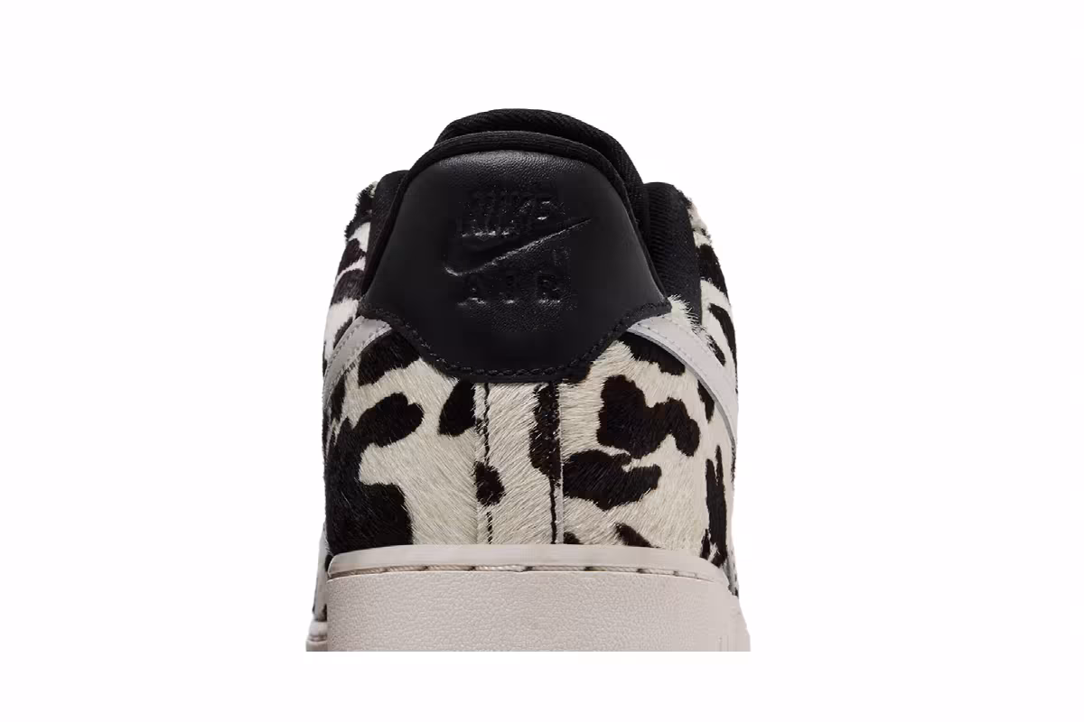 Nike Women's Air Force 1 Low Cow Print Black, view 8