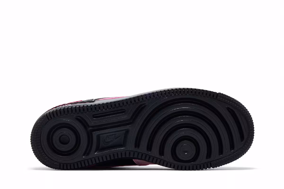 Nike Women's Air Force 1 Shadow Black Pink Spell, view 5