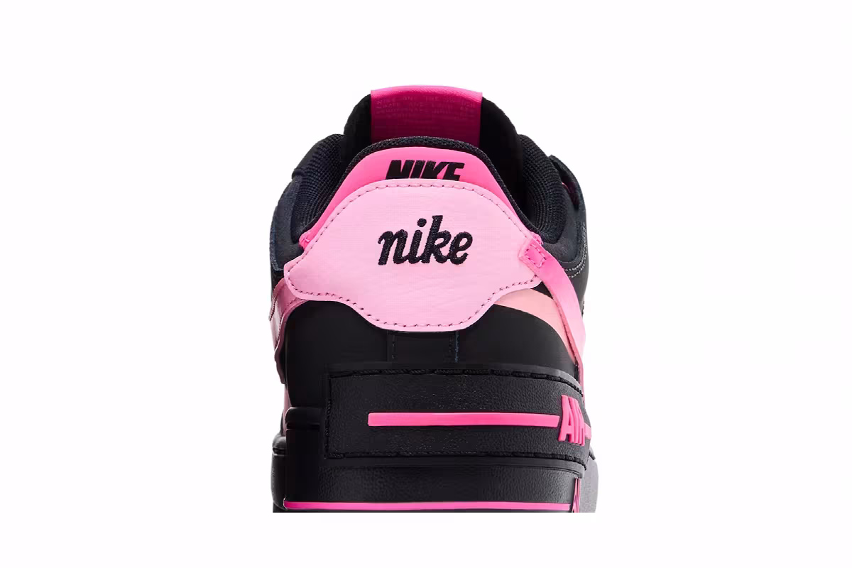 Nike Women's Air Force 1 Shadow Black Pink Spell, view 8