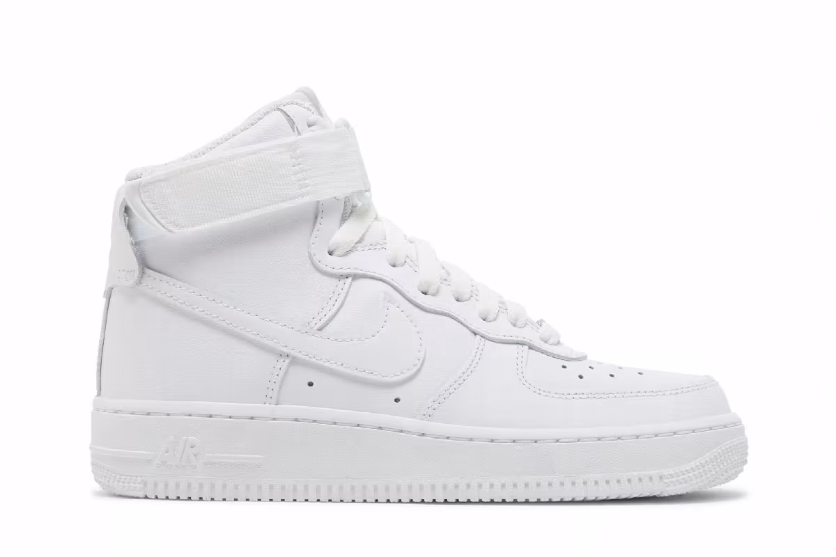 Nike Women's Air Force 1 High Triple White, view 2