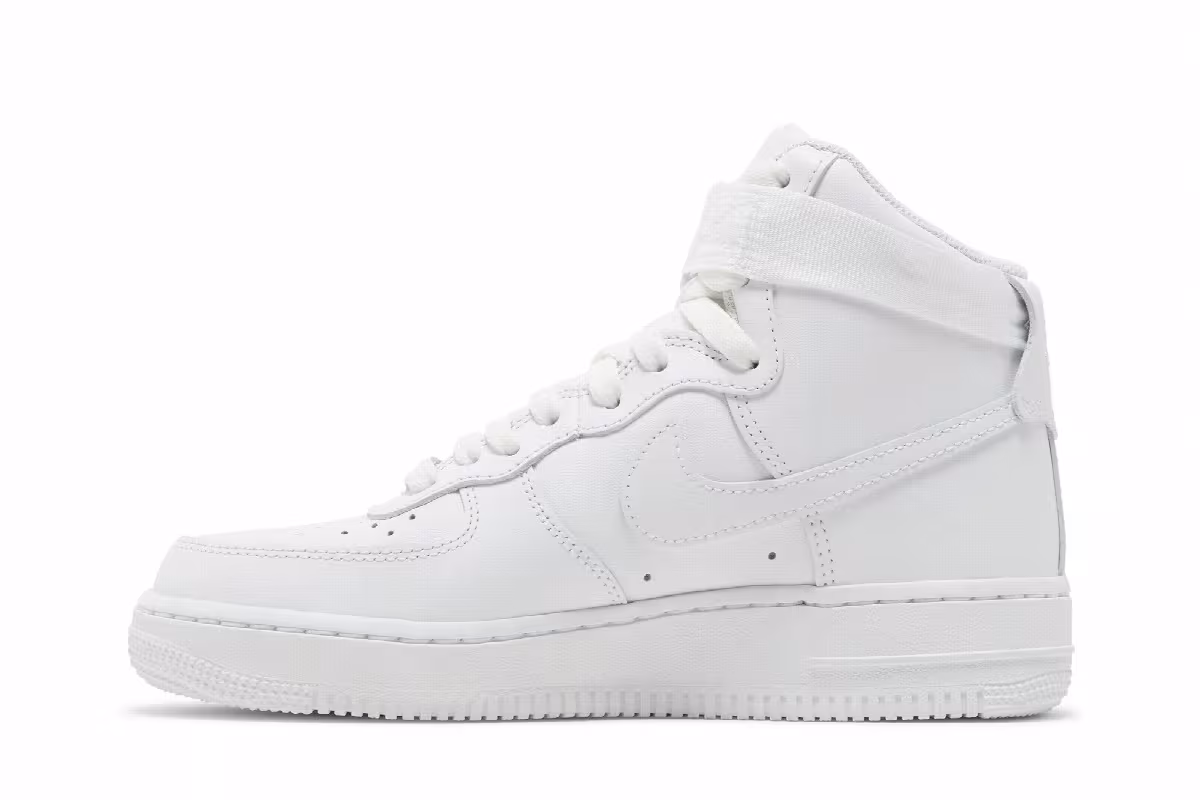 Nike Women's Air Force 1 High Triple White, view 4