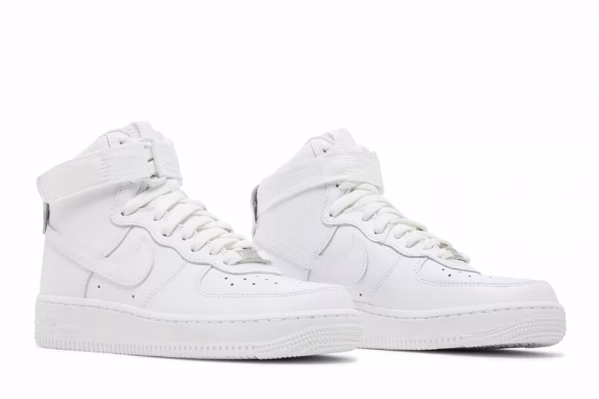 Nike Women's Air Force 1 High Triple White, view 9