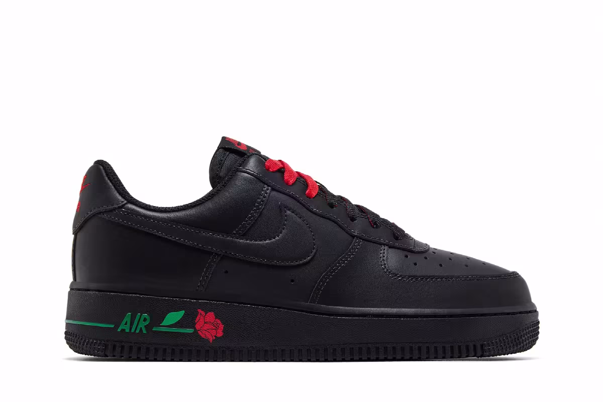 Nike Women's Air Force 1 Low Black Rose, view 2