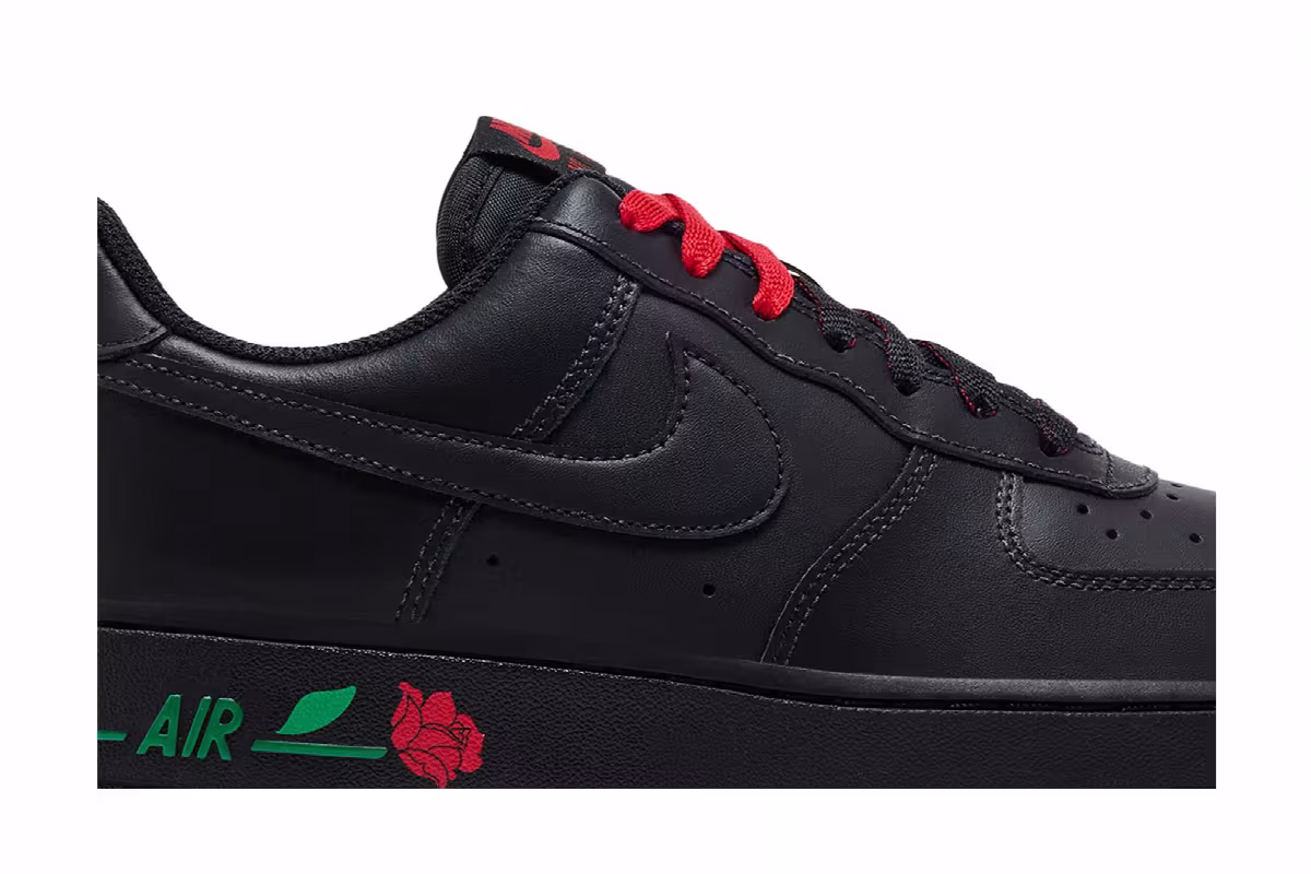 Nike Women's Air Force 1 Low Black Rose, view 3
