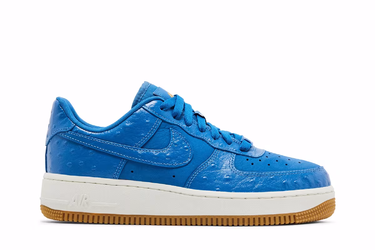 Nike Women's Air Force 1 Blue Ostrich, view 2