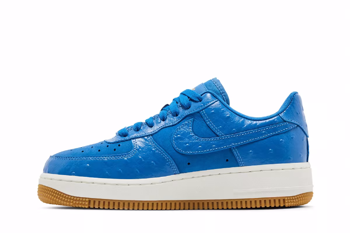 Nike Women's Air Force 1 Blue Ostrich, view 4