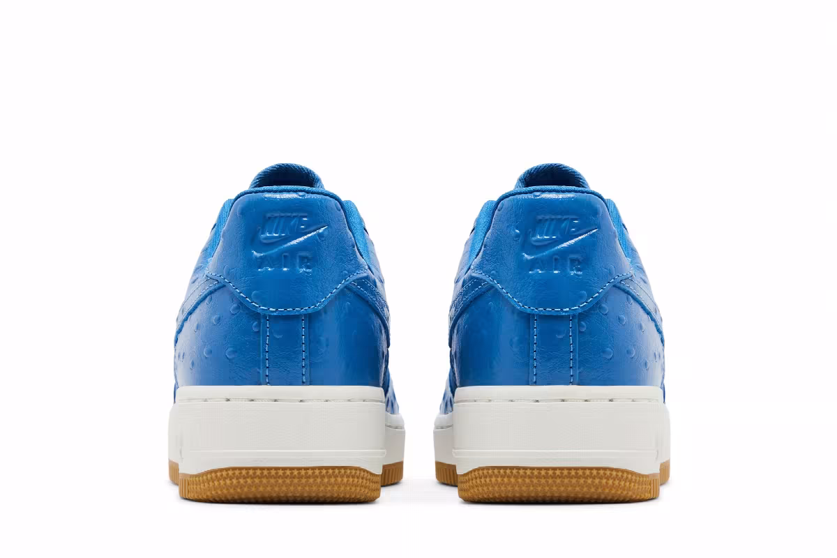 Nike Women's Air Force 1 Blue Ostrich, view 7