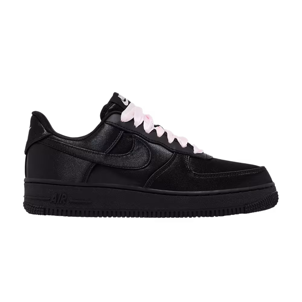 Nike Women's Air Force 1 Low Black Satin
