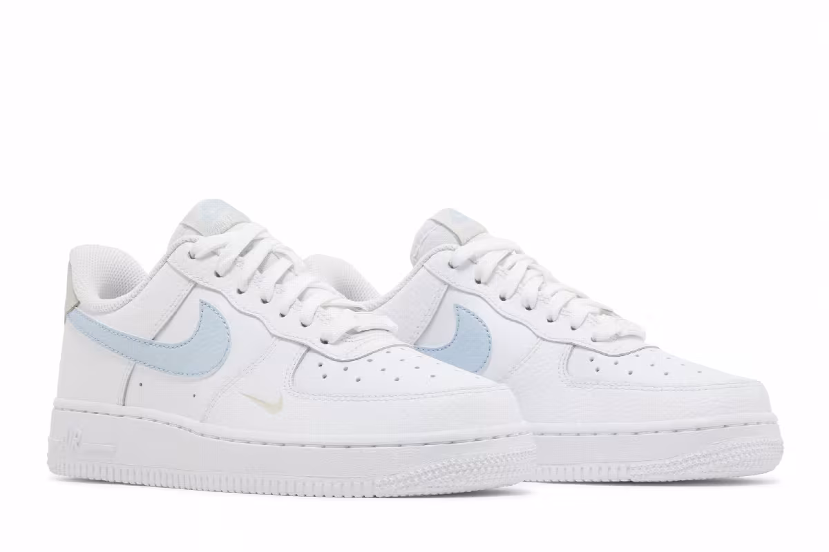 Nike Women's Air Force 1 Low White Light Armory Blue, view 9