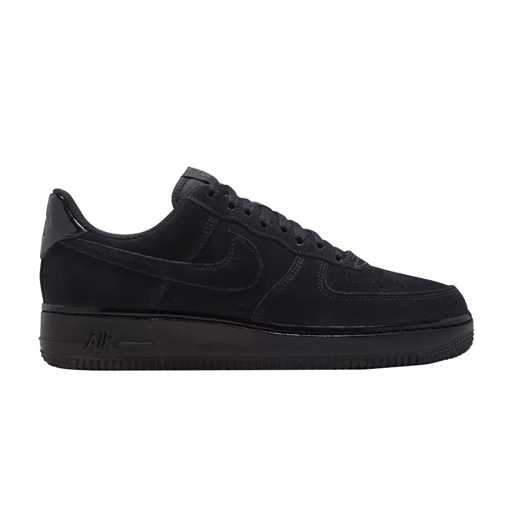 Nike Women's Air Force 1 Triple Black Suede