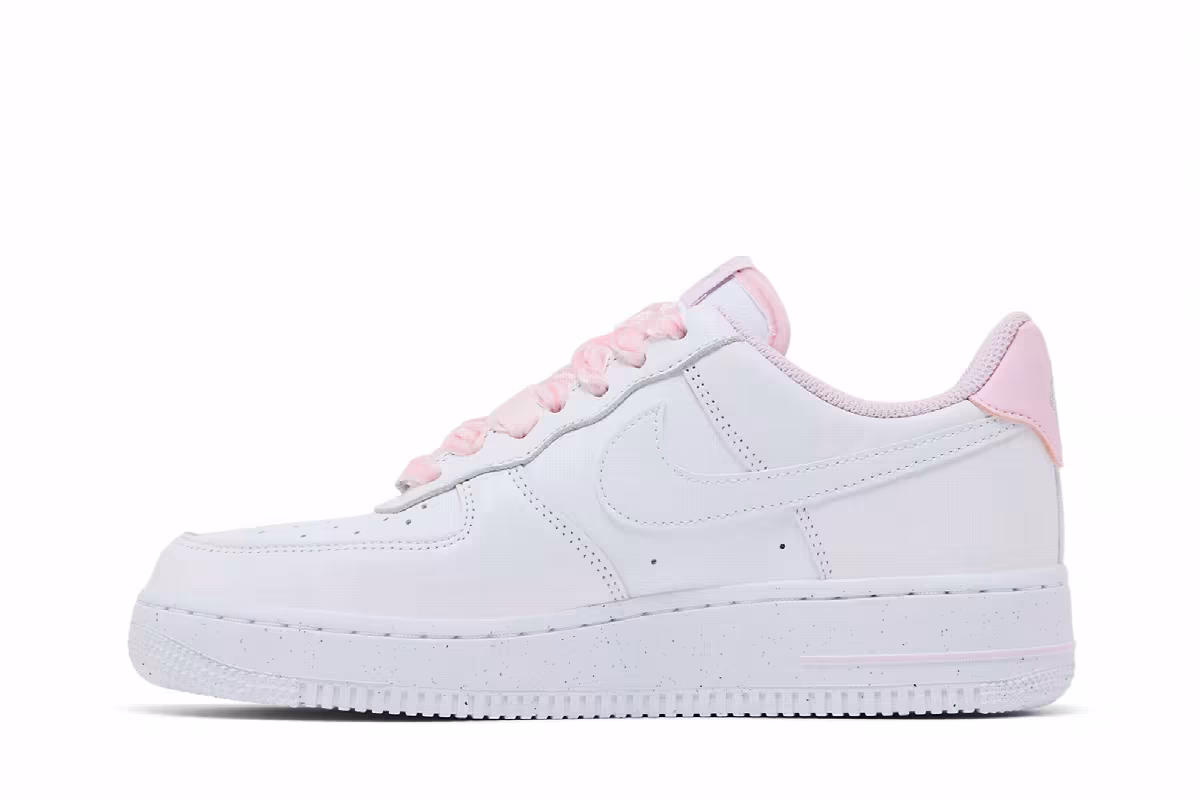 Nike Women's Air Force 1 Low Pink Velvet Laces, view 4