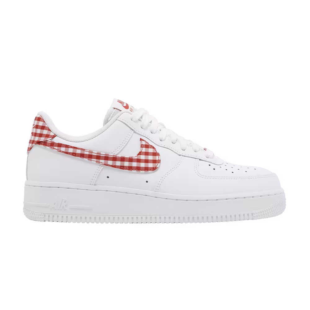 Nike Women's Air Force 1 Mystic Red Gingham
