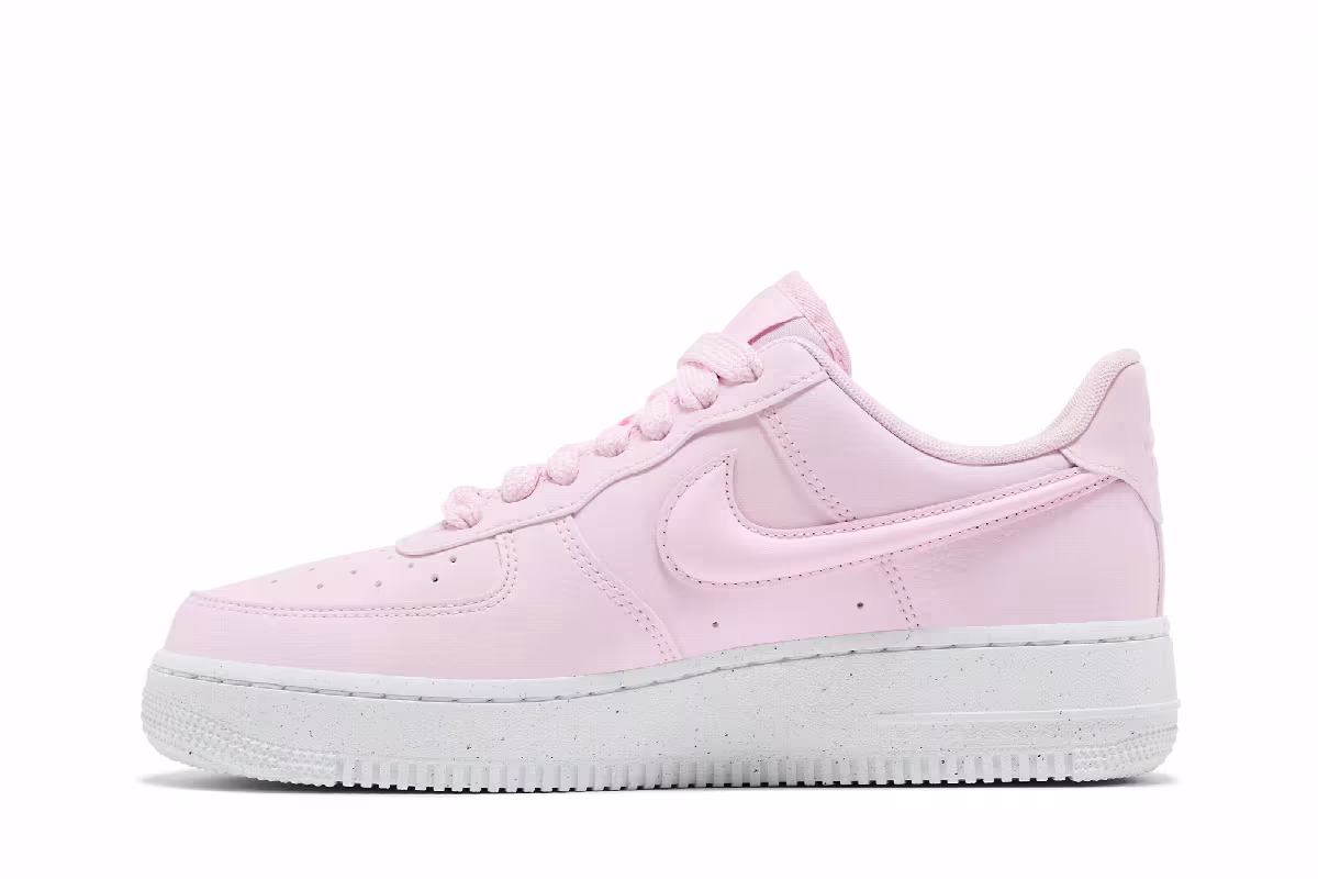 Nike Women's Air Force 1 Pink Foam Puffy Swoosh, view 4