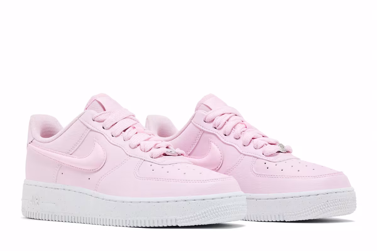 Nike Women's Air Force 1 Pink Foam Puffy Swoosh, view 9