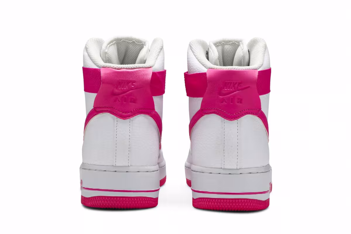 Nike Women's Air Force 1 High White Fuchsia, view 7