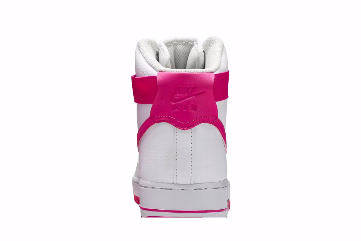 Nike Women's Air Force 1 High White Fuchsia, view 8