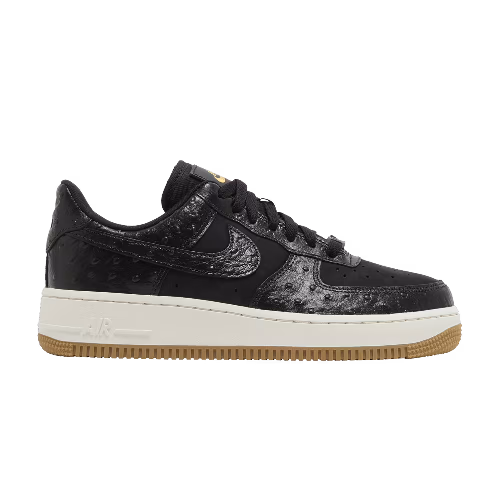 Nike Women's Air Force 1 Black Ostrich