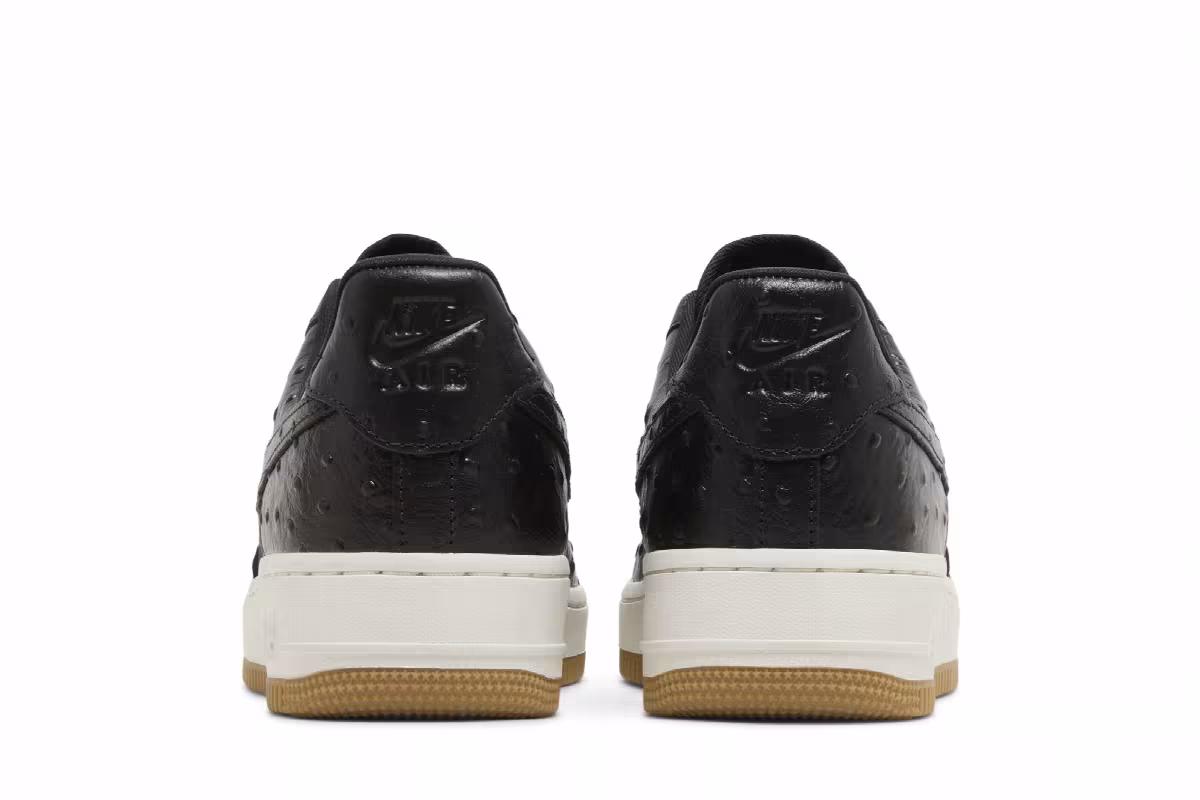 Nike Women's Air Force 1 Black Ostrich, view 7