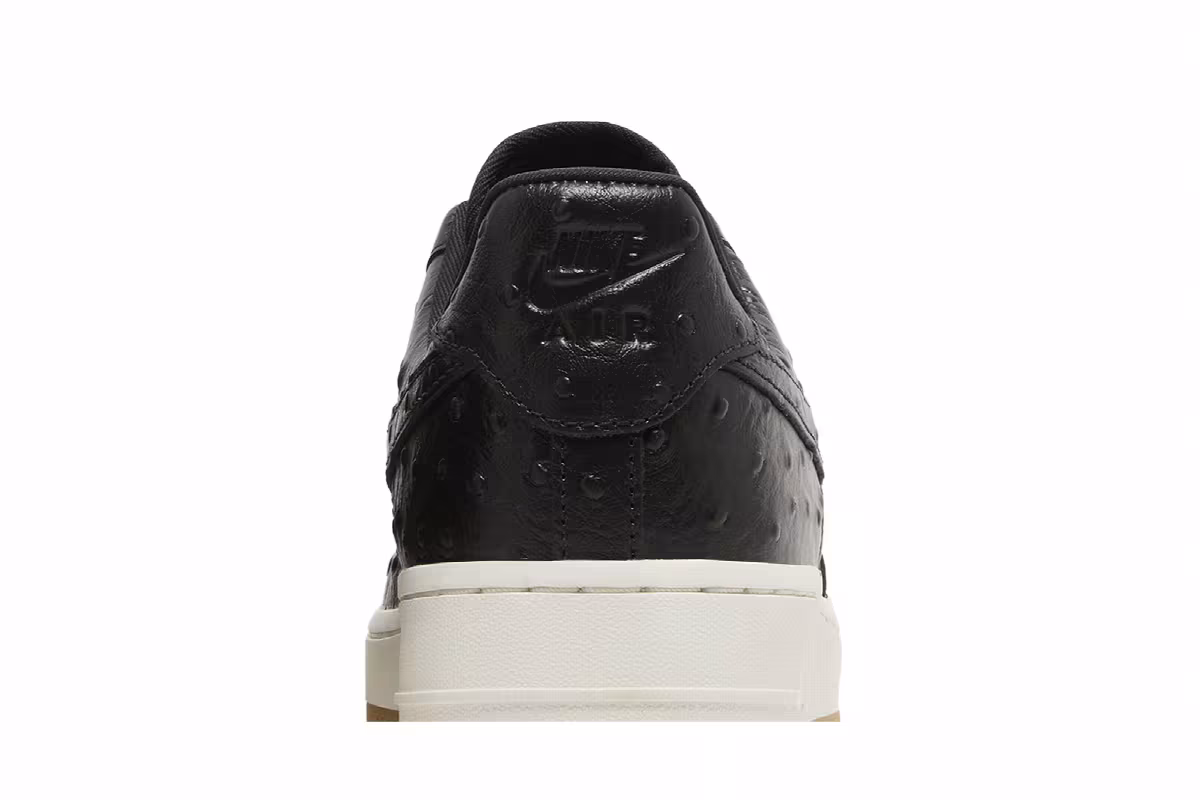 Nike Women's Air Force 1 Black Ostrich, view 8