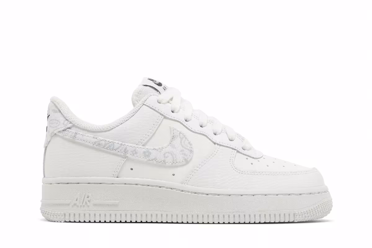 Nike Women's Air Force 1 Low White Paisley, view 2