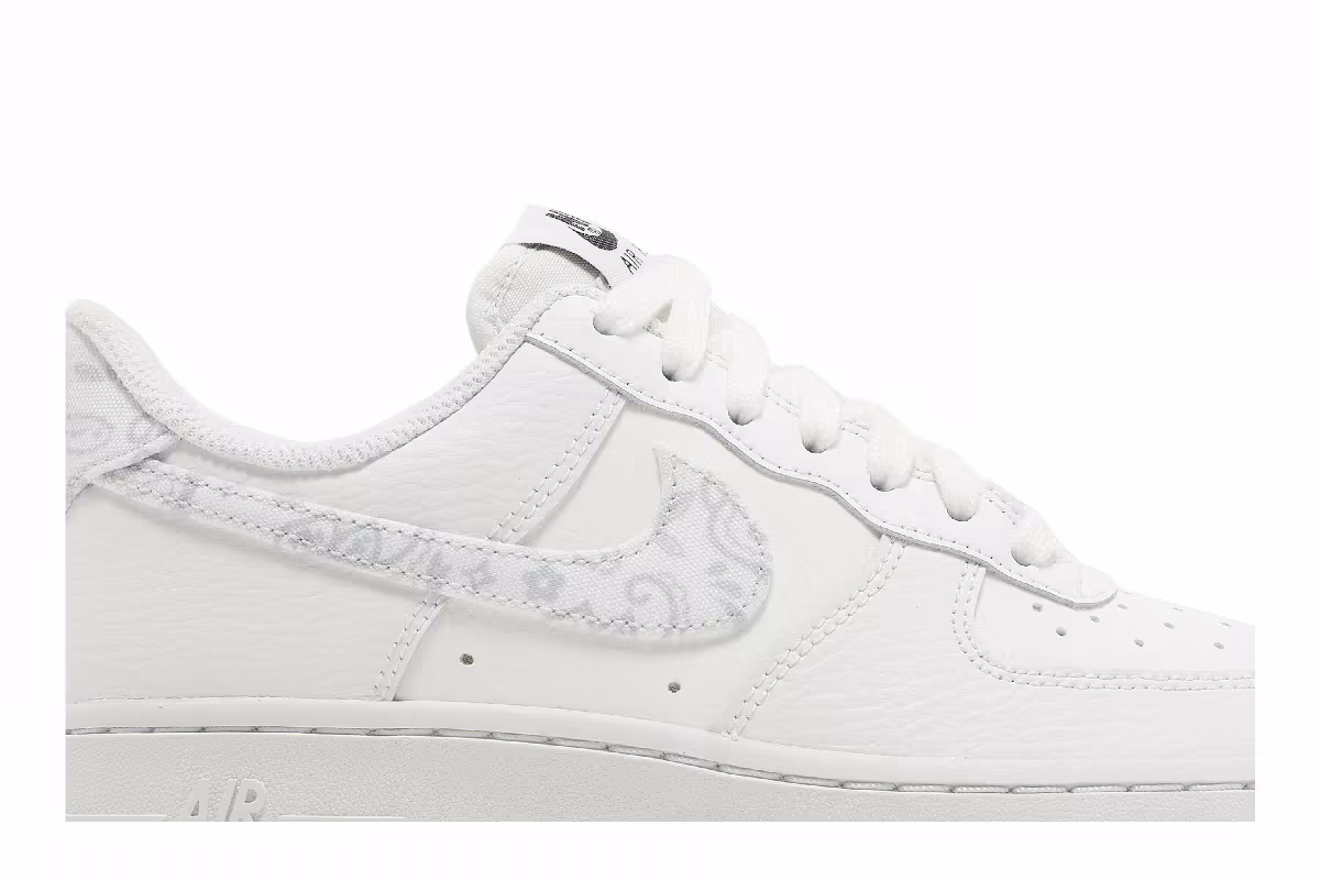 Nike Women's Air Force 1 Low White Paisley, view 3