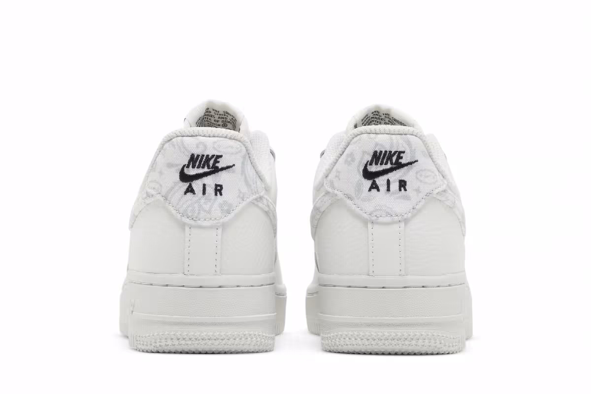 Nike Women's Air Force 1 Low White Paisley, view 7